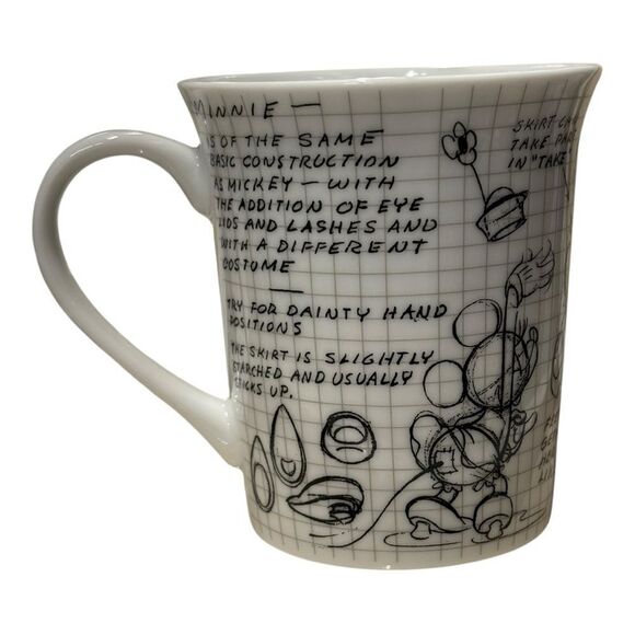 Disney Minnie Mouse Sketch Mug - White - Picture 1 of 5